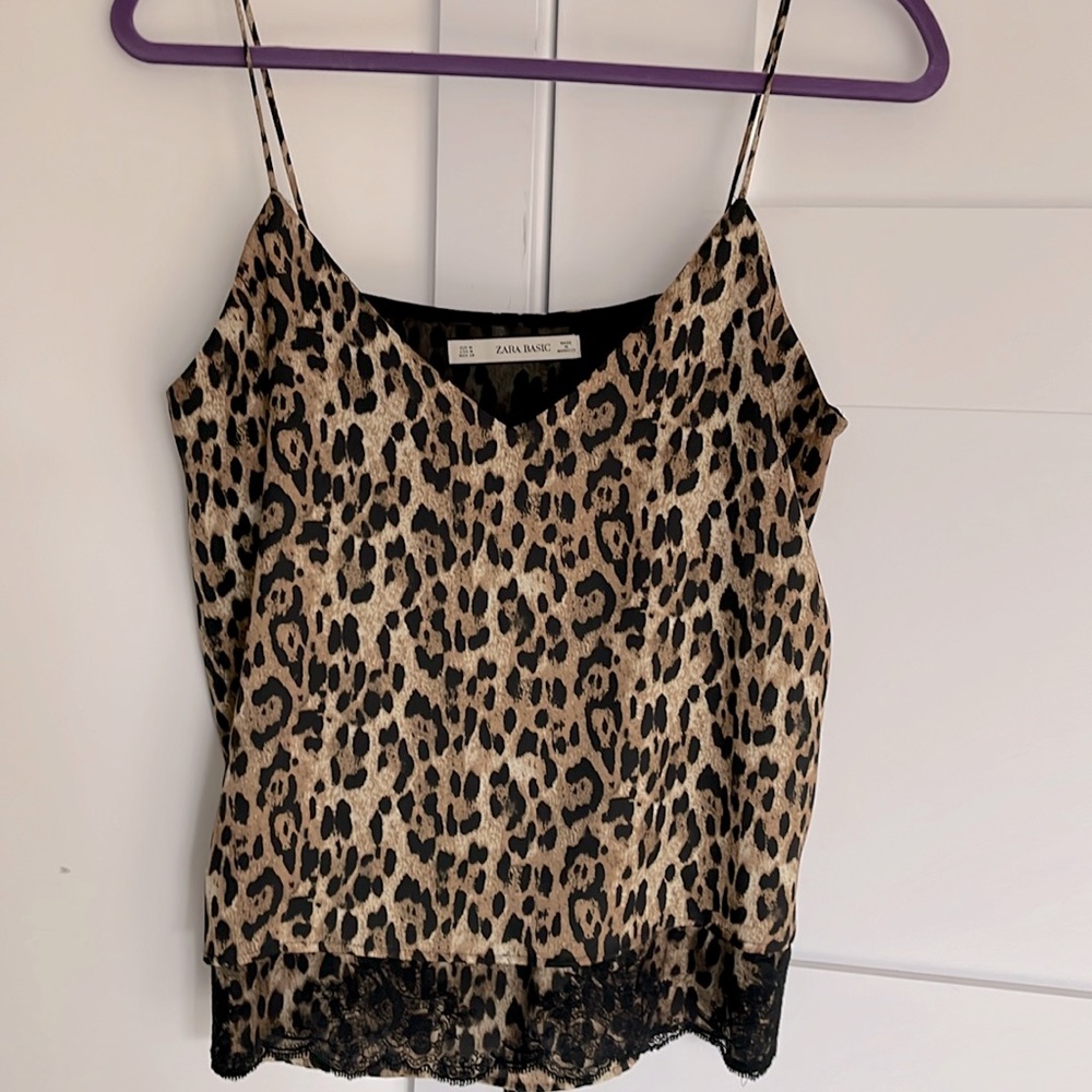 Zara leopard print camisole